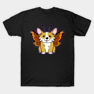 Cute Corgi Butterfly T-Shirt